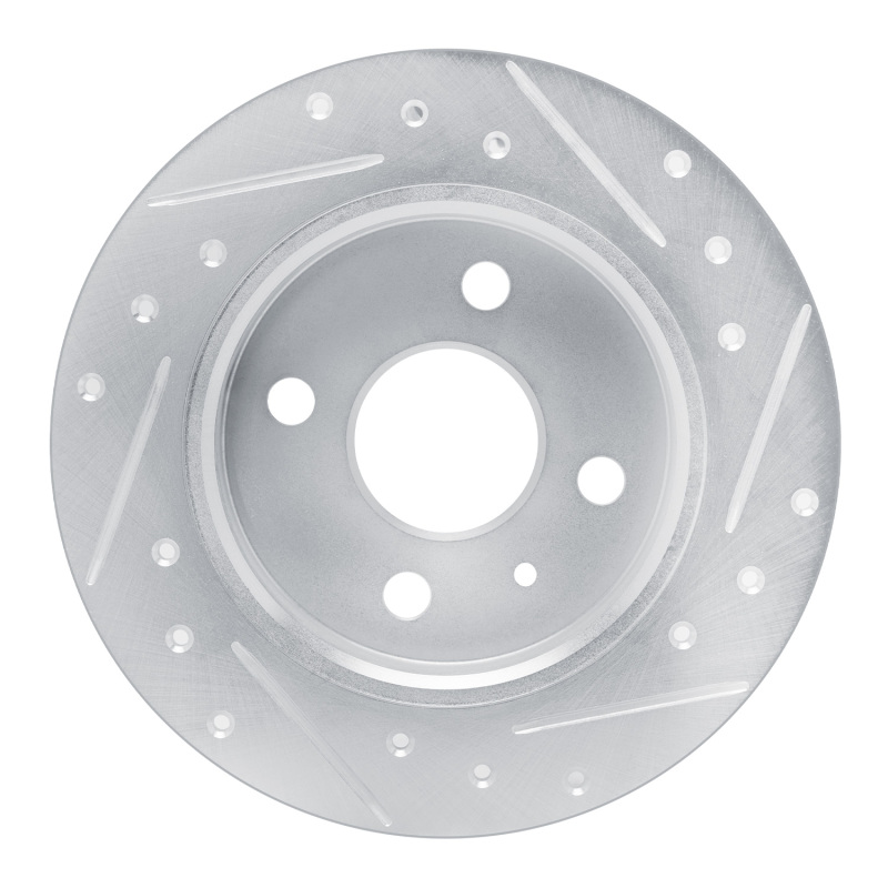 Chevrolet Astra Brake Rotor (1) - Rear Left - R1 Concepts - Drilled & Slotted - Silver - `00-`05